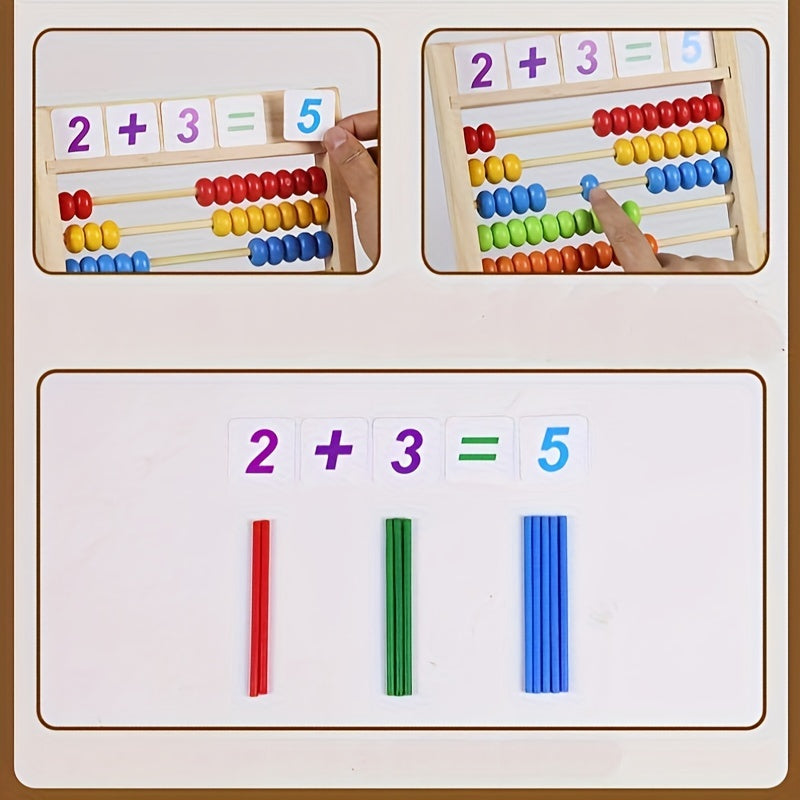 Wooden Bead Abacus for Kids Math Teaching Tool