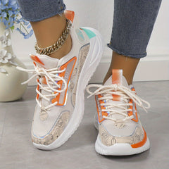 Women's Lace-up Mesh Running Shoes Outdoor Athletic Sneakers