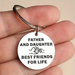 Father Daughter Friends For Life Keychain