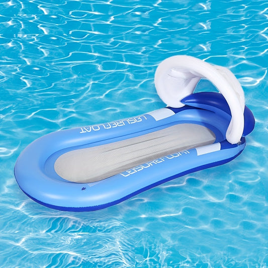 Inflatable Deck Chair Water Toy with Canopy