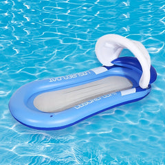 Inflatable Deck Chair Water Toy with Canopy
