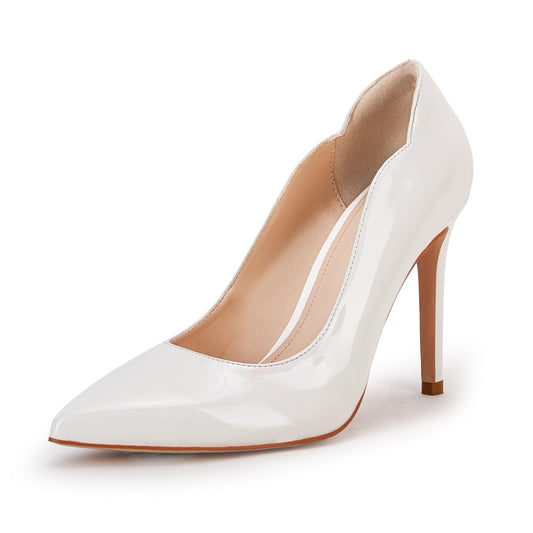 Women's Pointed Toe High Heels Patent Leather Stiletto Court Pumps