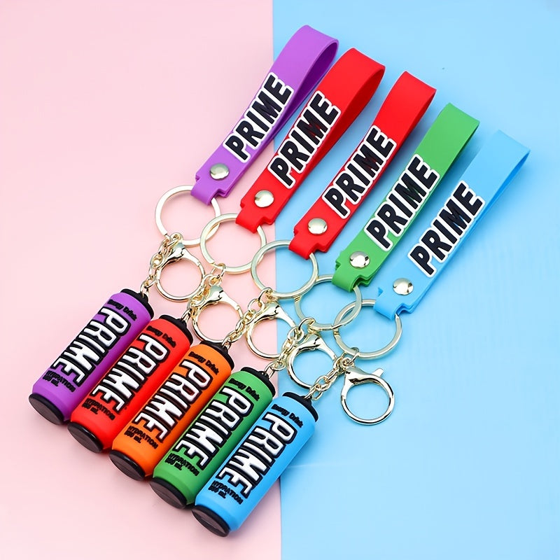 Cartoon Silicone Easy Pull Can Keychain for Men