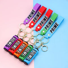 Cartoon Silicone Easy Pull Can Keychain for Men