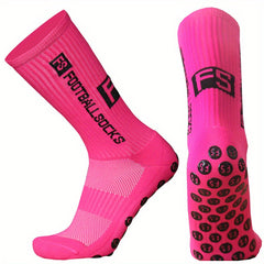 Breathable Anti-Slip Mid Calf Socks Outdoor Sports Football Letter Pattern