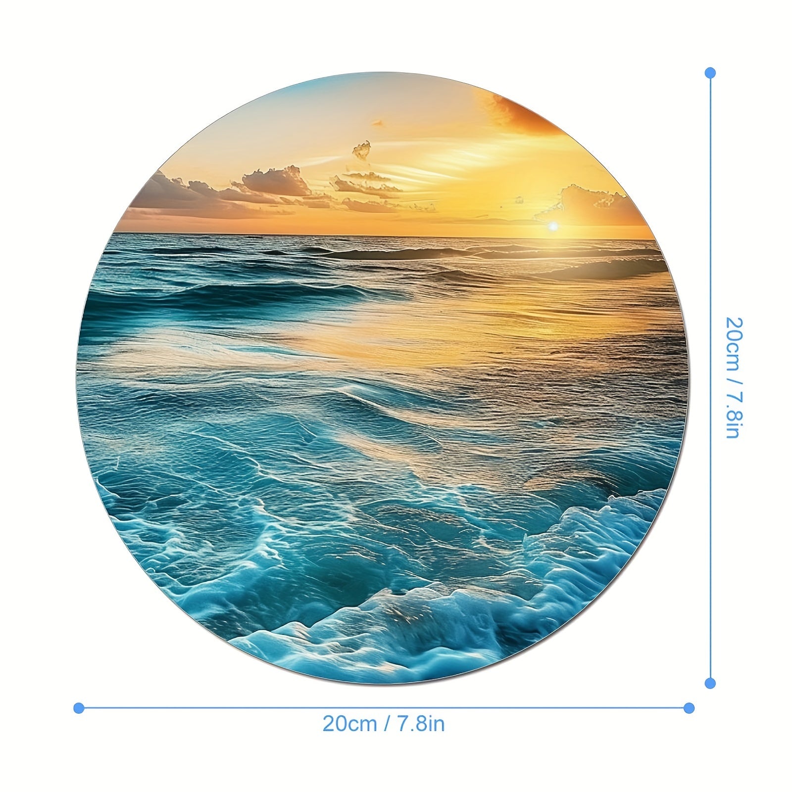 Beach Mouse Pad Wrist Rest for Computer Desk Home Office Non-slip