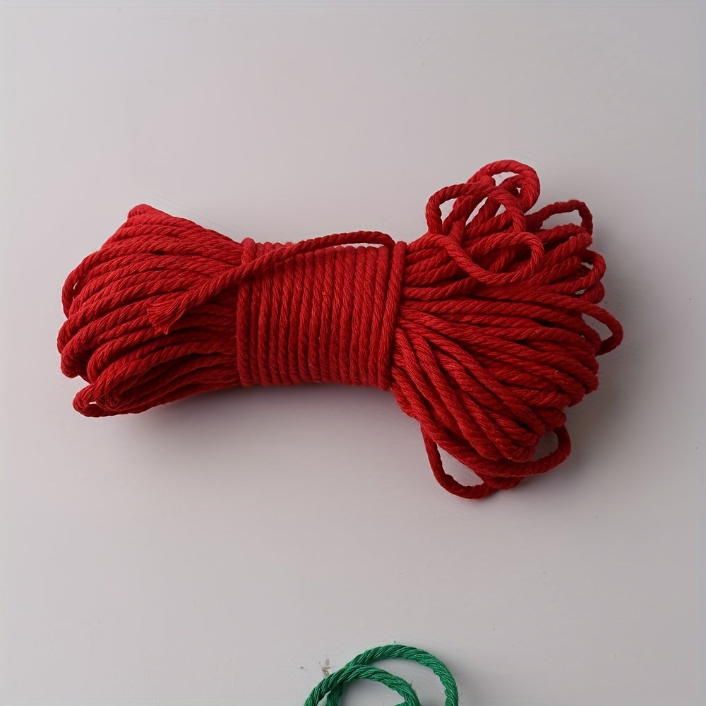 3pc Macrame Cord Christmas Decor Cotton Threads DIY Christmas Tree Ornaments