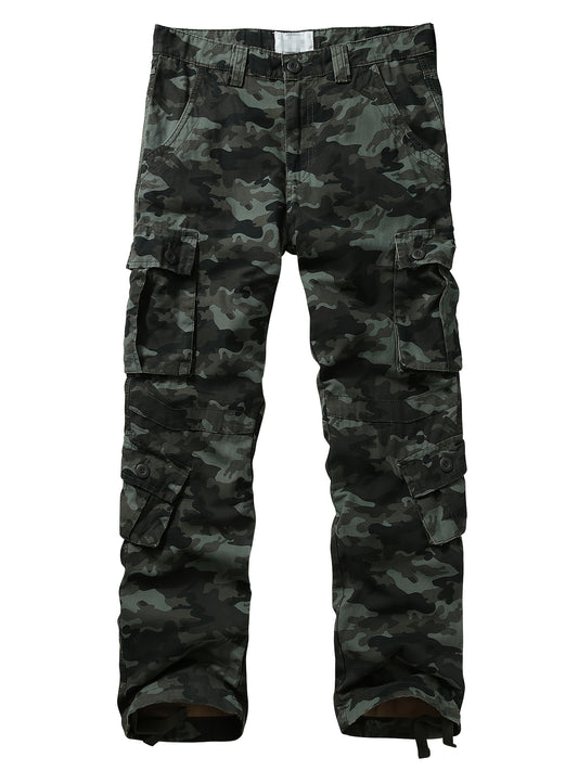 Camouflage Drawstring Cargo Pants Men's Joggers Outdoor