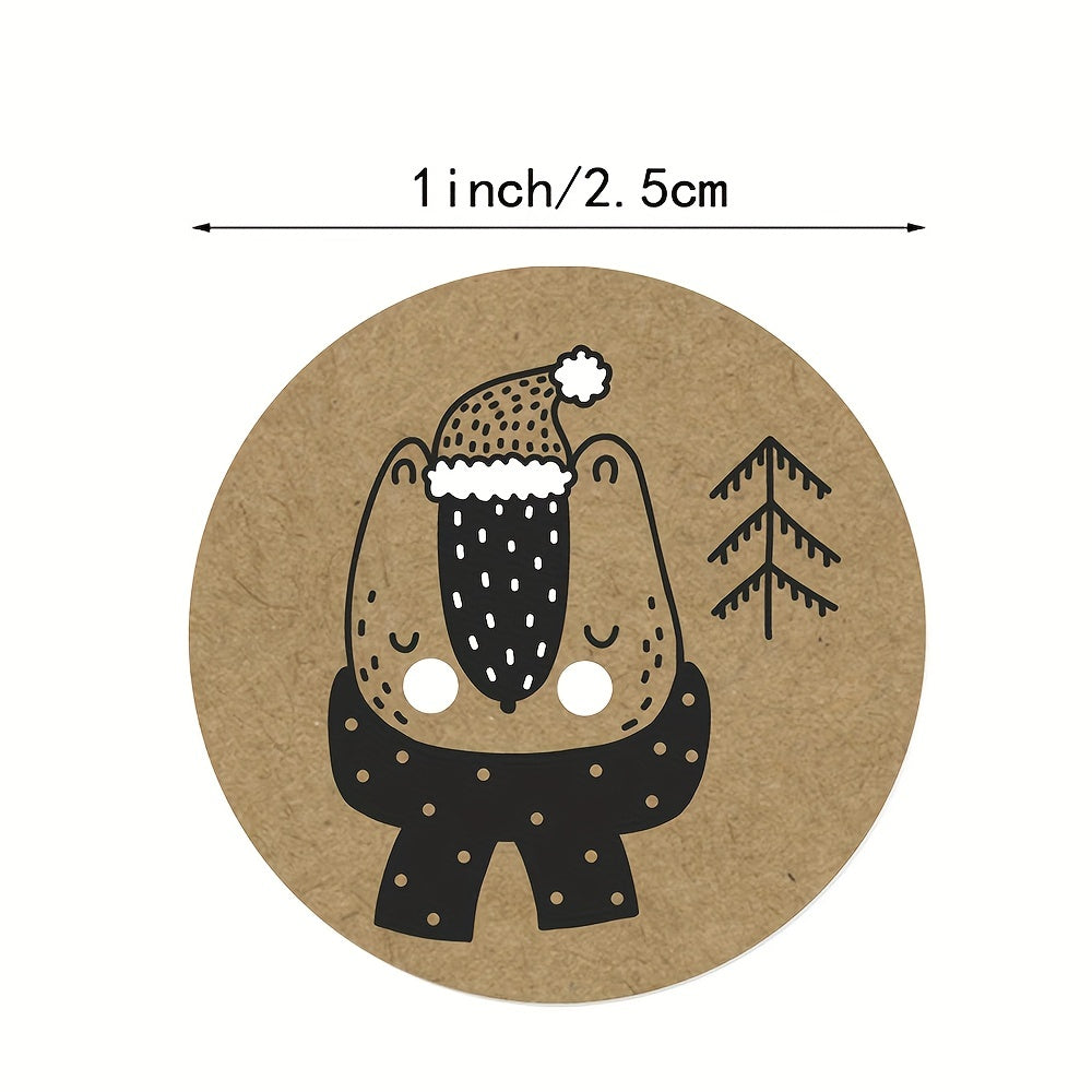 Christmas Theme Seal Labels Stickers - DIY Gift Baking