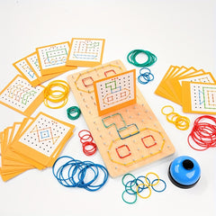 Geometric Shape Recognition Toy Wooden Nail Board Set