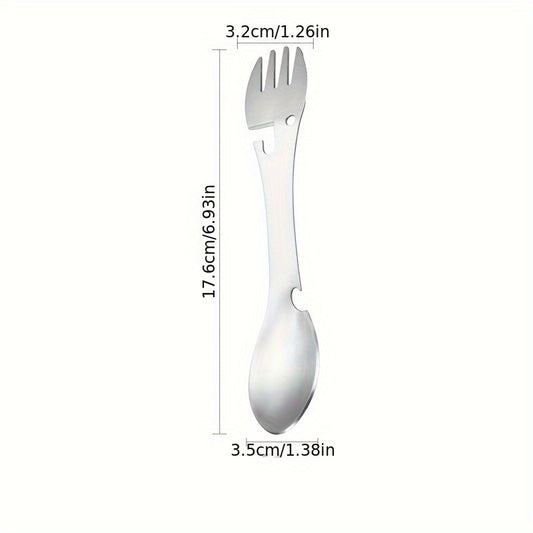 2pcs Stainless Steel Fork Spoon Bottle Opener Can Opener