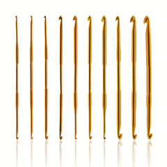 10pcs Aluminum Alloy Craft Crochet Hook Kit For Beginners