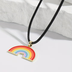 LGBT Rainbow Pendant Necklace for Women Chocker Pride Month Gift