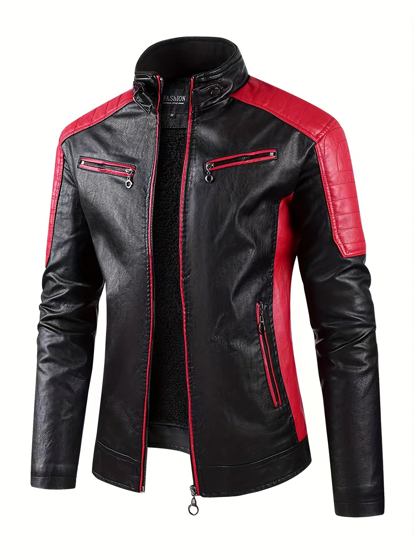Men's Soft Shell PU Leather Jacket Windproof & Waterproof