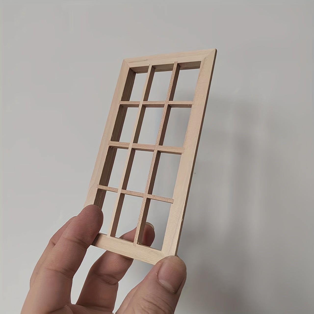 Mini Twelve Grid Window for Dollhouse Decoration
