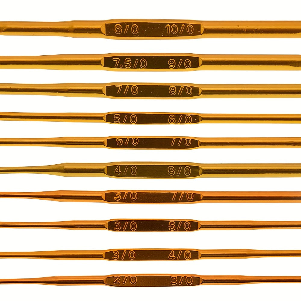 10pcs Aluminum Alloy Craft Crochet Hook Kit For Beginners
