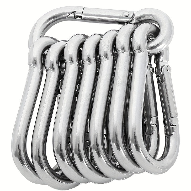 6pcs Spring Snap Hooks Galvanized Steel Keychain for Outdoor Adventures