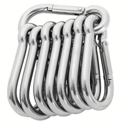 6pcs Spring Snap Hooks Galvanized Steel Keychain for Outdoor Adventures