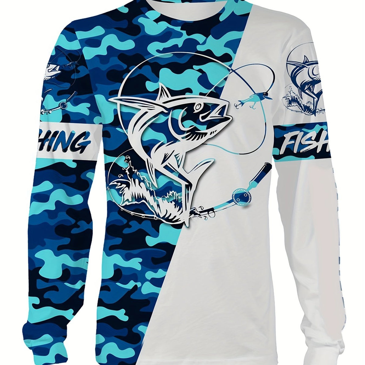 Men's Quick Dry Sun Protection Long Sleeve Outdoor Fishing Tops