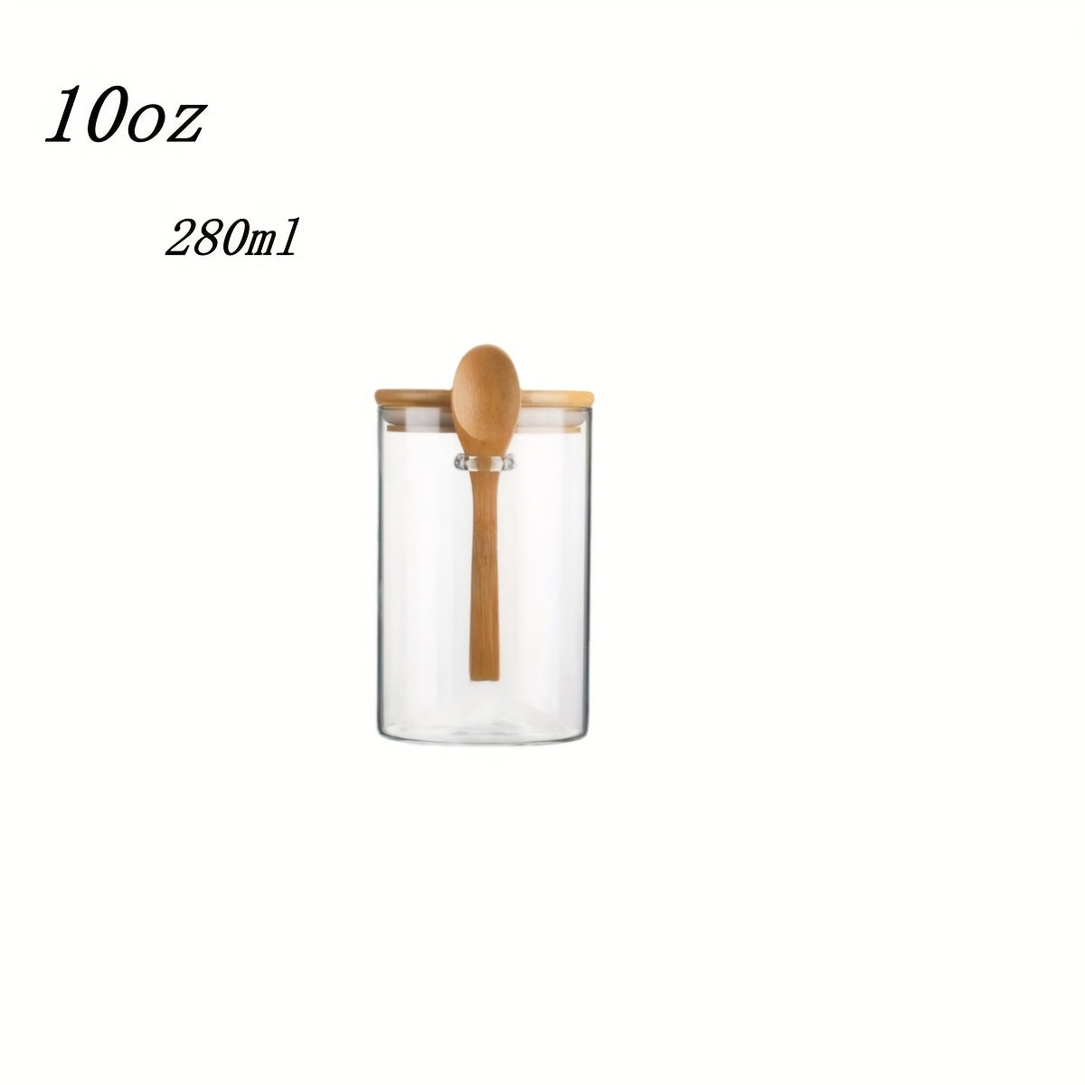 8-Piece Glass Jars with Airtight Lids for Food Storage