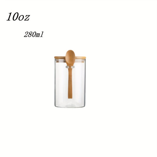 8-Piece Glass Jars with Airtight Lids for Food Storage