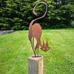 Metal Cat Fence Topper Decor - Cat Garden Statues