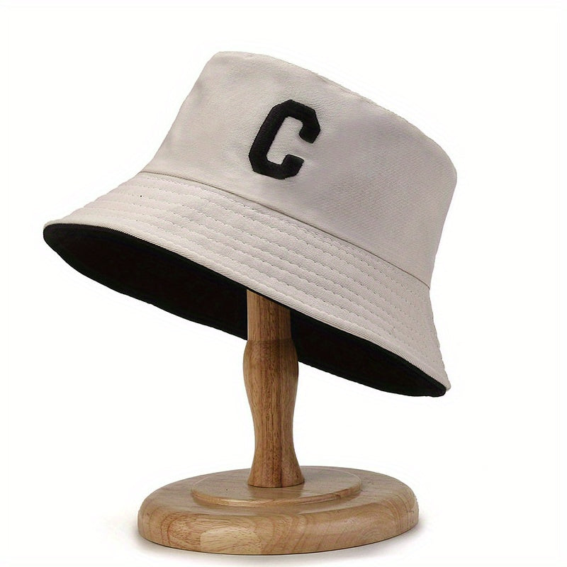 Double Sided Bucket Hat For Men And Women Solid Light Board Sun Hat Couple