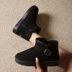 Women's Waterproof Snow Boots Faux Fur Lined Non-slip Platform Short Boots