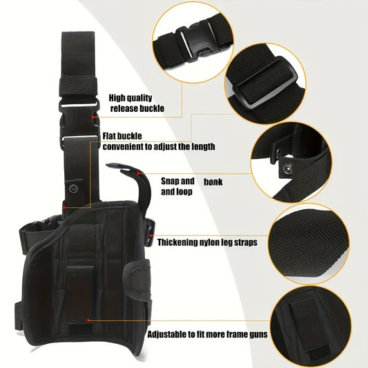 Adjustable Tactical Leather Case for 1911s Universal Drop Leg Magazine Bag