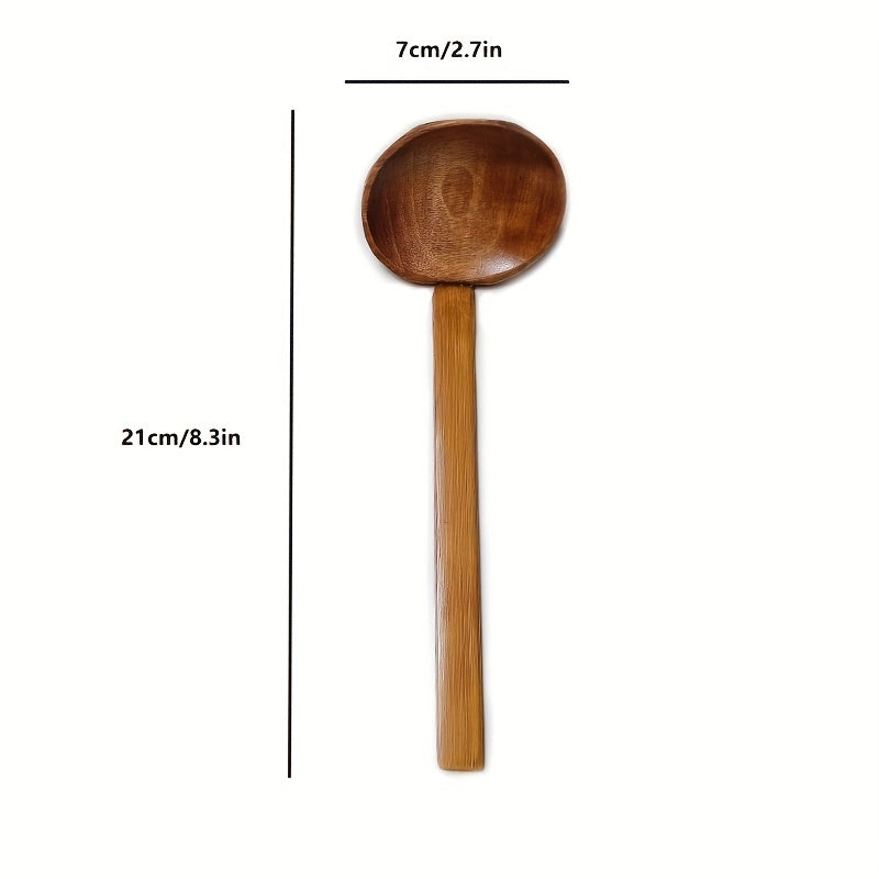 Solid Wood Ramen Spoon Leaky Soup Spoon 21 08cm