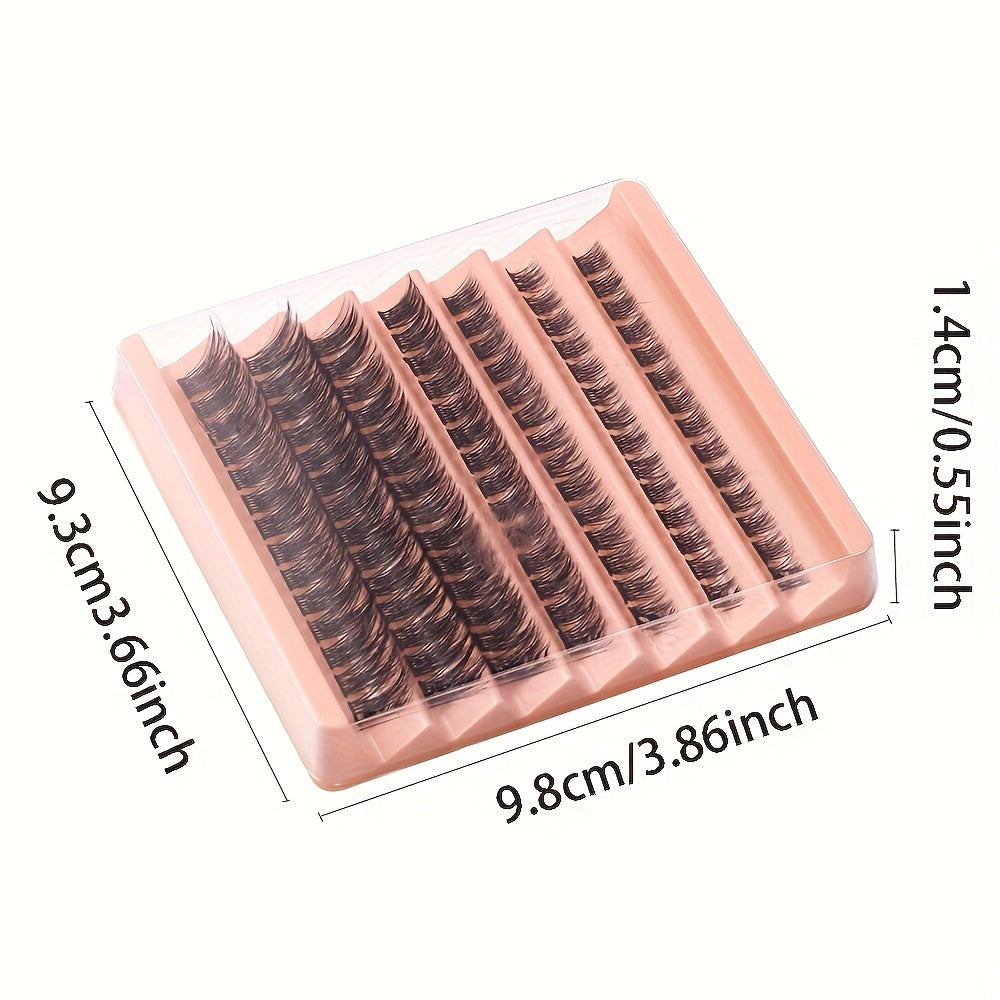 7 Rows C Curl Cluster Eyelashes Wispy Cross Lash Extensions