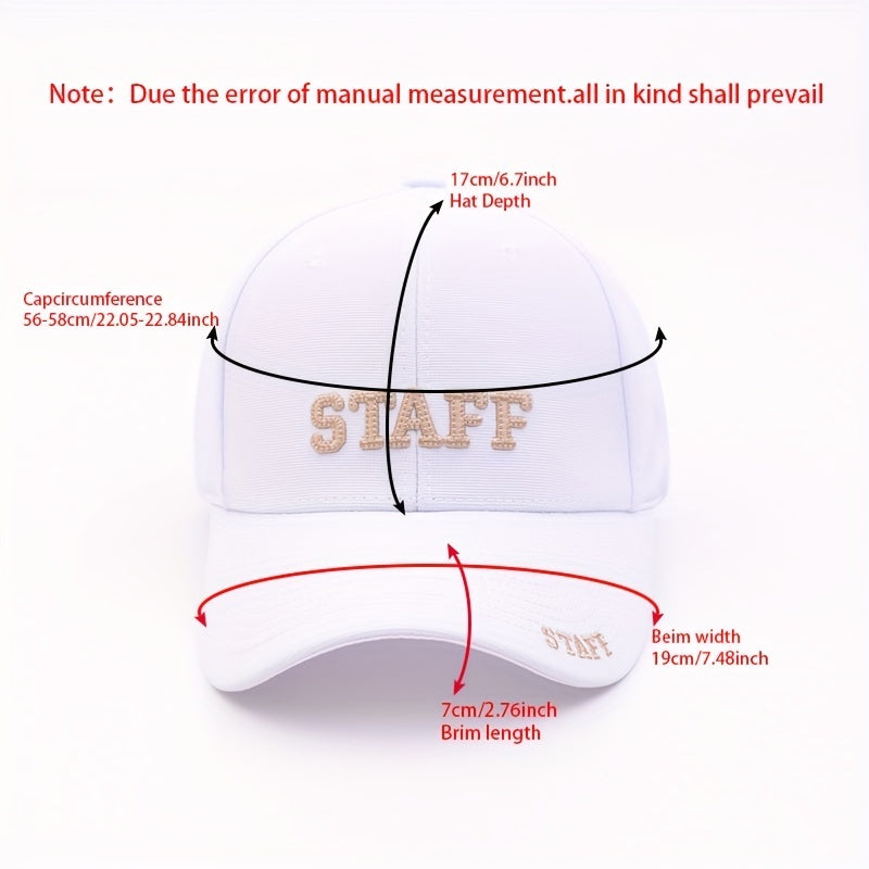 STAFF Letter Embroidery Baseball Cap For Men And Women