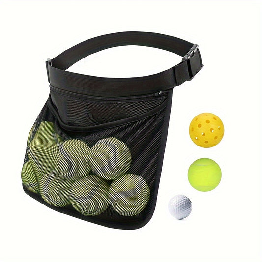 Portable Tennis Ball Holder Pickleball Ball Pouch Golf Ball Storage Bag