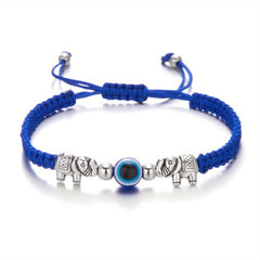 Devil's Eye Theme Braided Anklet Adjustable Ankle Bracelet