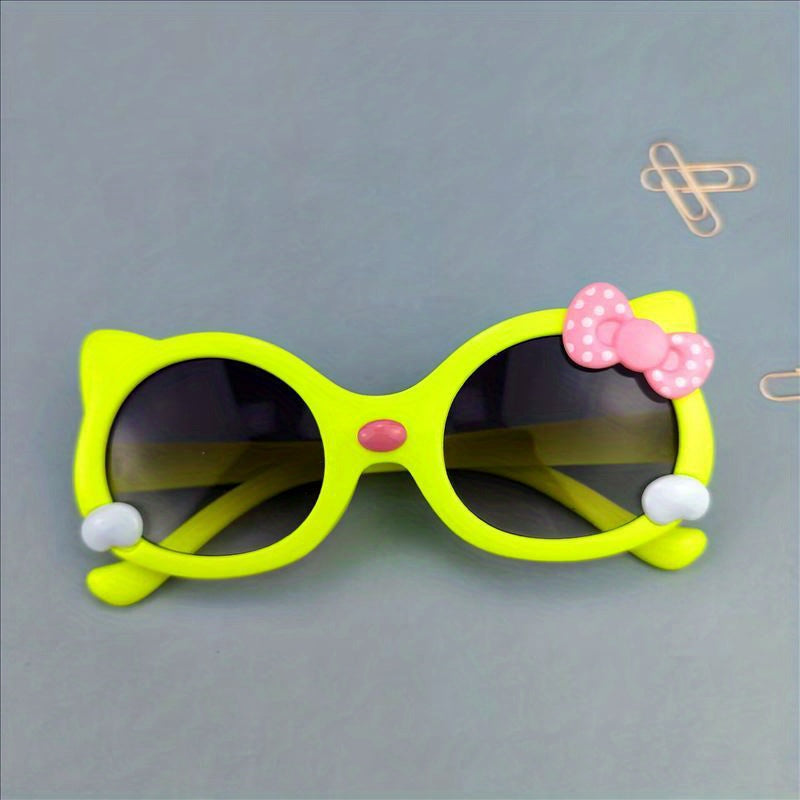 Kids Bow Cartoon Sunglasses UV Protection
