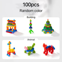 100-300pcs Hexagonal Building Blocks Educational Toys Shapes Logical Thinking