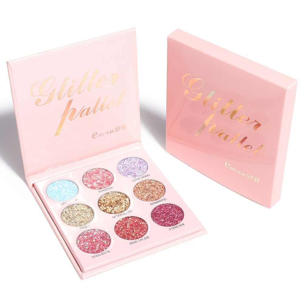 High Pigmented Glitter Eyeshadow Palette Colorful and Long Lasting Eye Shadow