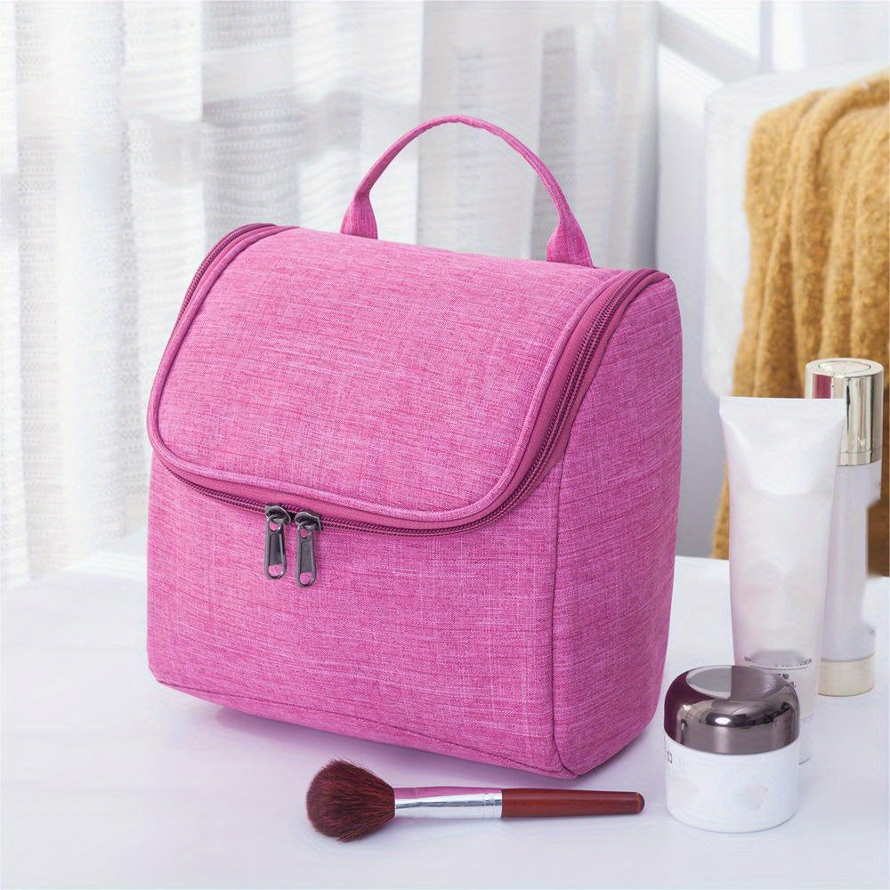 Minimalist Solid Makeup Bag Portable Hanging Bag