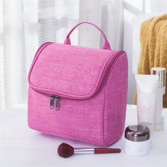 Minimalist Solid Makeup Bag Portable Hanging Bag