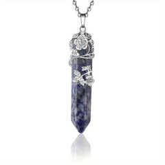 Healing Crystal Point Pendant Necklace Reiki Healing Crystals