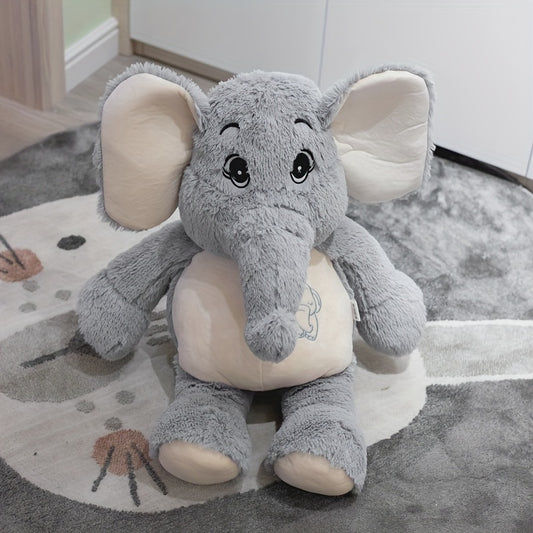 Large Gray Elephant Plush Stuffed Animal Toy Soft Durable Perfect Gift