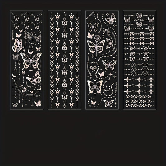 Galaxy Series 3D Hot Silver Scrapbook Stickers Set