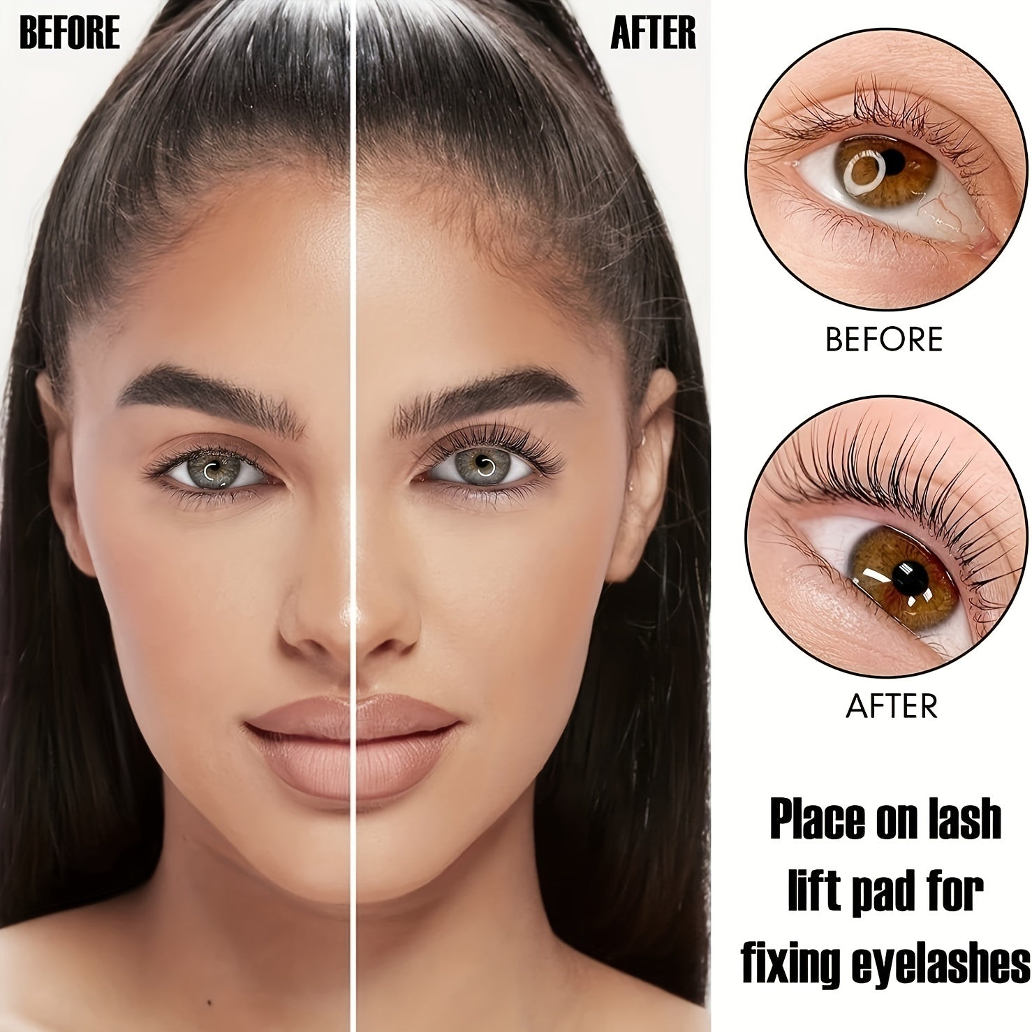 6pcs Reusable Silicone Lash Lift Tape Pads Eyelash Perm Pads Makeup Tool