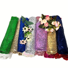 Sequin Fabric Glitter and Embroidery Fabric for DIY Sewing