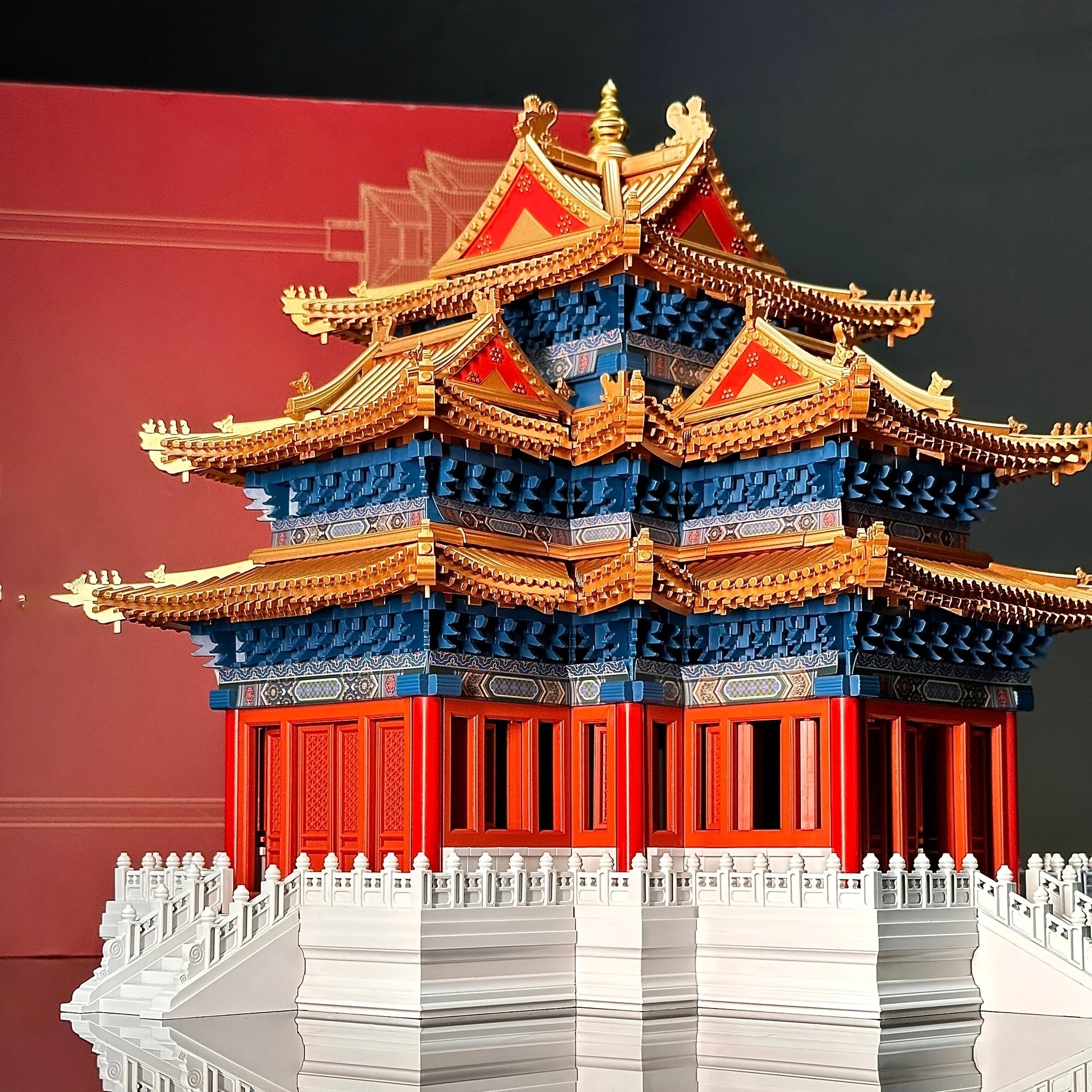 Chinese Style Pagoda Building Set Traditional Architecture
