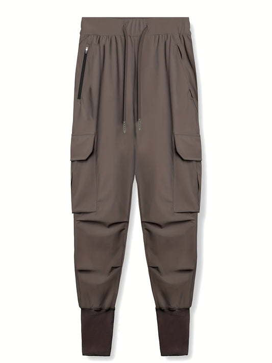 Spring Men's Outdoor Trousers Quick drying Breathable Elastic Fitness Beam Foot