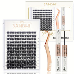 DIY Eyelash Extensions Kit With Clusters Applicator Tool