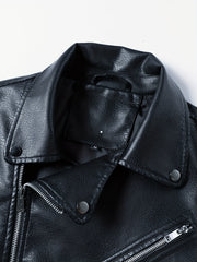 Men's Vintage Style PU Leather Jacket