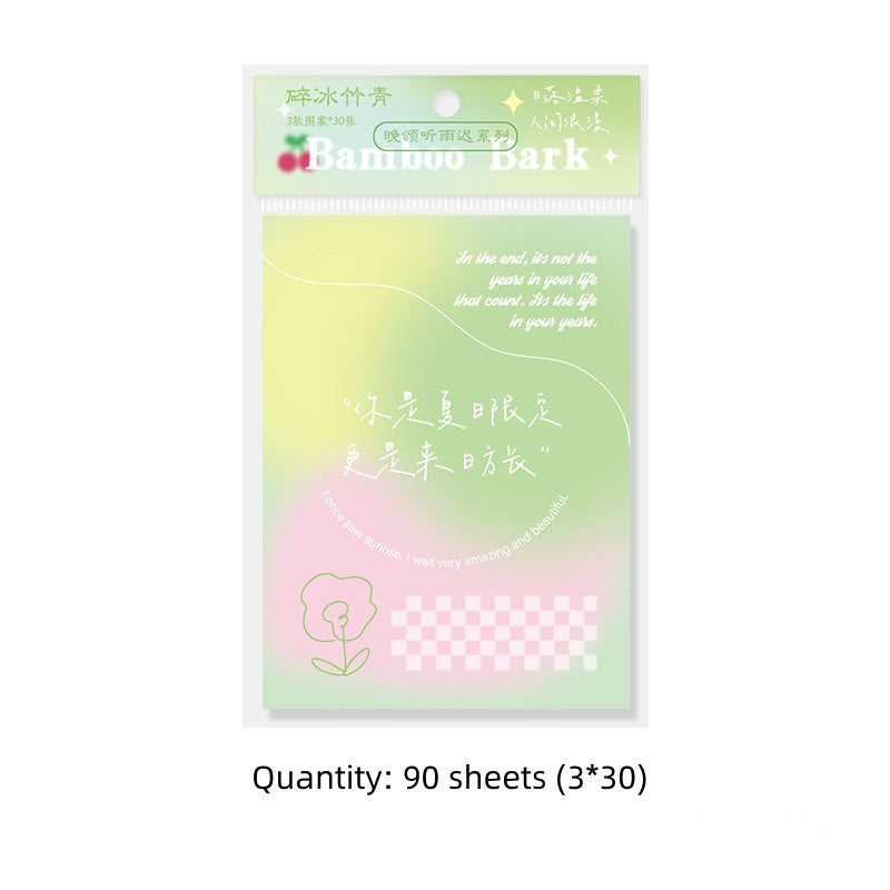 90 Sheets Fruit Rabbit Heart Star Lovely Flower Paper Memo Pad