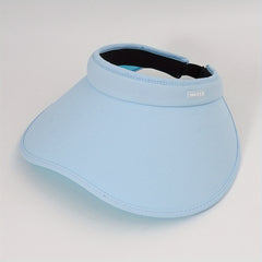 Wide Curved Brim Visor Hat for Sunscreen Beach Outdoor Travel